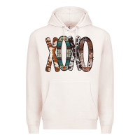 Pale Pink Xoxo Leopard Heart Premium Hoodie - Bettercallsaul