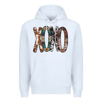 White Xoxo Leopard Heart Premium Hoodie - Bettercallsaul