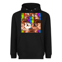 Black Pride lgbtq fists seamless pattern Heavyweight Hoodie - BundleAndBundleShop
