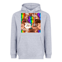 Heather Grey Pride lgbtq fists seamless pattern Heavyweight Hoodie - BundleAndBundleShop