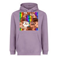 Lavender Pride lgbtq fists seamless pattern Heavyweight Hoodie - BundleAndBundleShop
