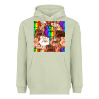 Matcha Pride lgbtq fists seamless pattern Heavyweight Hoodie - BundleAndBundleShop