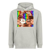 Moon Dust Pride lgbtq fists seamless pattern Heavyweight Hoodie - BundleAndBundleShop