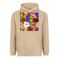 Mushroom Pride lgbtq fists seamless pattern Heavyweight Hoodie - BundleAndBundleShop