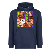 Navy Pride lgbtq fists seamless pattern Heavyweight Hoodie - BundleAndBundleShop
