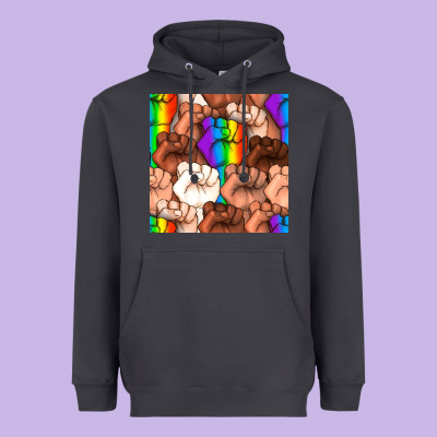 Pride Lgbtq Fists Seamless Pattern Heavyweight Hoodie Designed By Bundleandbundleshop