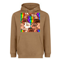 Toasted Coconut Pride lgbtq fists seamless pattern Heavyweight Hoodie - BundleAndBundleShop