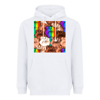 White Pride lgbtq fists seamless pattern Heavyweight Hoodie - BundleAndBundleShop