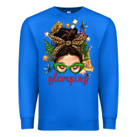 True Royal Glamping Messy Bun With Glamping Camp Tent Bbs Premium Sweatshirt - BundleAndBundleShop