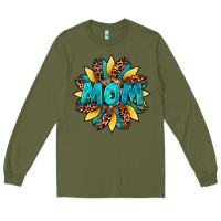 Army Green sunflower mom leopard Long Sleeve Tee - Artiststas