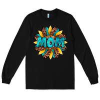 Black sunflower mom leopard Long Sleeve Tee - Artiststas