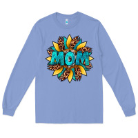 Colony Blue sunflower mom leopard Long Sleeve Tee - Artiststas