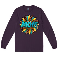 Plum sunflower mom leopard Long Sleeve Tee - Artiststas
