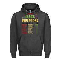 Charcoal Heather black inventors black history Zipper Hoodie - MaliasSmallBusiness