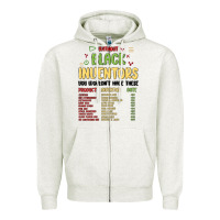 Oatmeal Heather black inventors black history Zipper Hoodie - MaliasSmallBusiness
