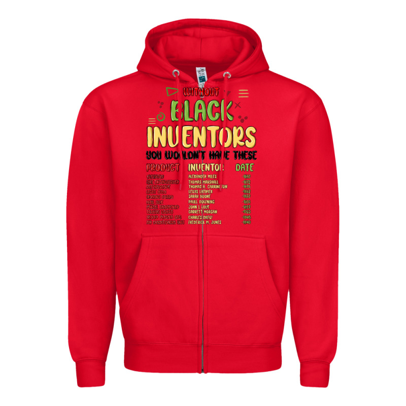Black Inventors Black History Zipper Hoodie by MaliasSmallBusiness | Teevron