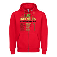 Red black inventors black history Zipper Hoodie - MaliasSmallBusiness
