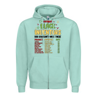 Seafoam black inventors black history Zipper Hoodie - MaliasSmallBusiness