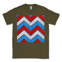 Army Green Glitter 4th of July Seamless Pattern Classic Tee - BundleAndBundleShop