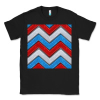 Black Glitter 4th of July Seamless Pattern Classic Tee - BundleAndBundleShop