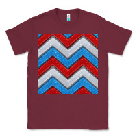 Burgundy Glitter 4th of July Seamless Pattern Classic Tee - BundleAndBundleShop