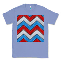 Colony Blue Glitter 4th of July Seamless Pattern Classic Tee - BundleAndBundleShop
