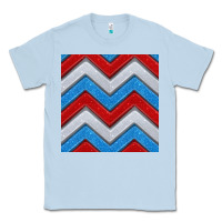 Dusty Blue Glitter 4th of July Seamless Pattern Classic Tee - BundleAndBundleShop