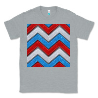 Heather Grey Glitter 4th of July Seamless Pattern Classic Tee - BundleAndBundleShop