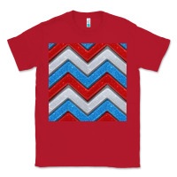 Red Glitter 4th of July Seamless Pattern Classic Tee - BundleAndBundleShop