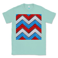 Seafoam Glitter 4th of July Seamless Pattern Classic Tee - BundleAndBundleShop