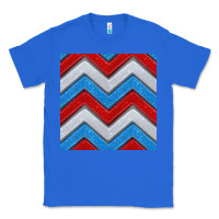 True Royal Glitter 4th of July Seamless Pattern Classic Tee - BundleAndBundleShop