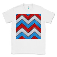 White Glitter 4th of July Seamless Pattern Classic Tee - BundleAndBundleShop