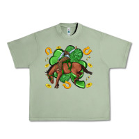 Oil Green cowboy with shamrock Urban Heavy Tee - Artiststas
