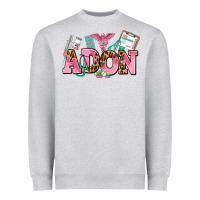 Heather Grey adon nurse Heavyweight Sweatshirt - AdoDesignShop