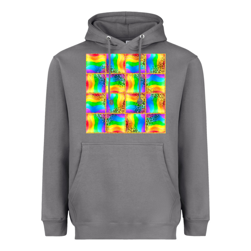 Pride Lgbtq Flag And Leopard With Glitter Seamless Heavyweight Hoodie by BundleAndBundleShop | Teevron