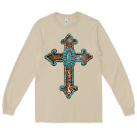 Mushroom turquoise cross Long Sleeve Tee - AdoDesignShop