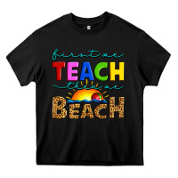 Black first we teach then we beach Heavy Core Tee - Artiststas