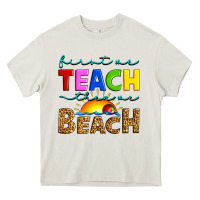 Cream first we teach then we beach Heavy Core Tee - Artiststas