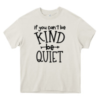 Cream kind be quiet Heavy Core Tee - Unal Design