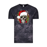 Cloud Black skull Christmas cactus Vintage Tee - JahusDesignShop