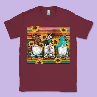 Western Gnomes Cactus Sunflowers Serape Wooden Leopard Gemstone Classic Tee Designed By Artiststas