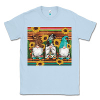 Dusty Blue western gnomes cactus sunflowers serape wooden leopard gemstone Classic Tee - Artiststas