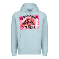 Blue Mist Valentine Sloth Premium Hoodie - Bettercallsaul