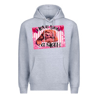 Heather Grey Valentine Sloth Premium Hoodie - Bettercallsaul