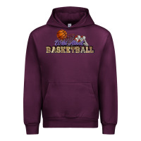 Mauve Wine Wild about Basketball Urban Hoodie - HowdyJamesFarm