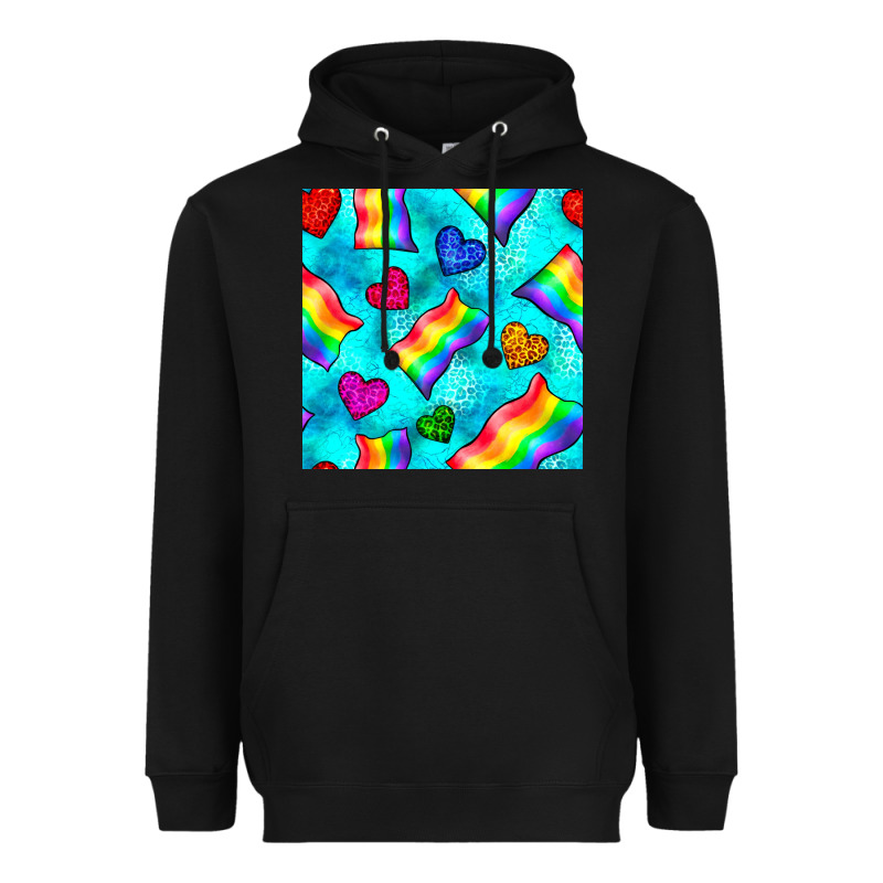 Pride Lgbtq Flags And Leopard Seamless Pattern Heavyweight Hoodie by BundleAndBundleShop | Teevron