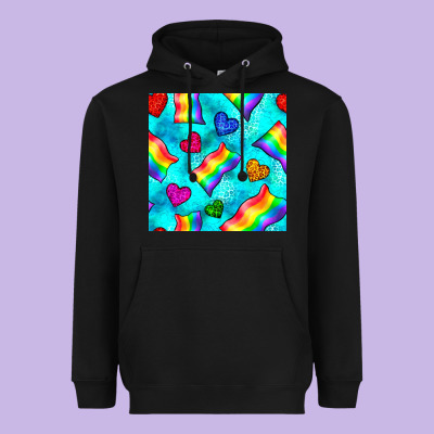 Pride Lgbtq Flags And Leopard Seamless Pattern Heavyweight Hoodie Designed By Bundleandbundleshop