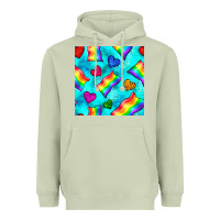 Matcha Pride lgbtq flags and leopard seamless pattern Heavyweight Hoodie - BundleAndBundleShop