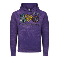 Cloud Purple peace love racing Vintage Hoodie - CowhideDigitalArt