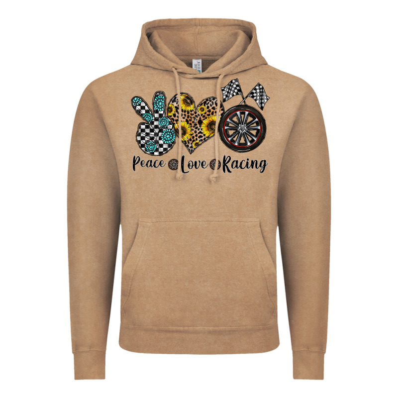 Peace Love Racing Vintage Hoodie by CowhideDigitalArt | Teevron